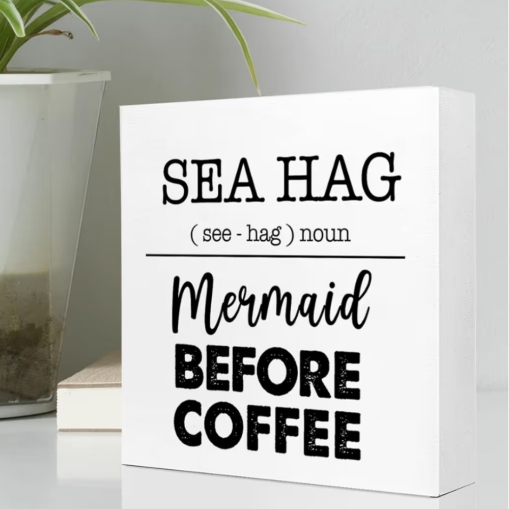 🌊 White Sea Hag Mermaid Sign